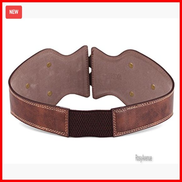 Vintage Obi Belt Wide Waist Belt PU Leather Elastic Retro Style main image 4